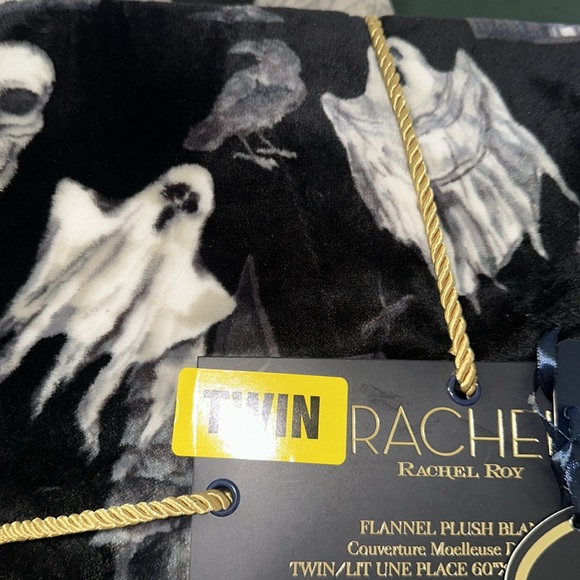 Rachel Roy ghosts,crows, haunted house Skulls Throw - Picture 4 of 6